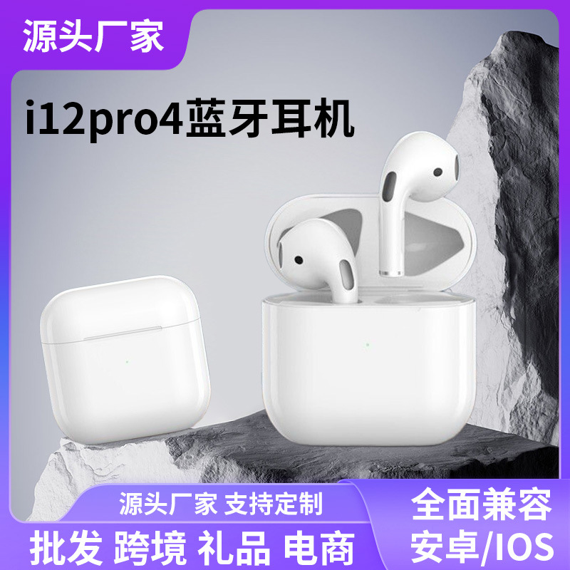 Audífonos Bluetooth para Teléfono Móvil 2025, Verdaderamente Inalámbricos, Generación i12pro4, Batería de Larga Duración, Fábrica de Origen, Compatibles con Android