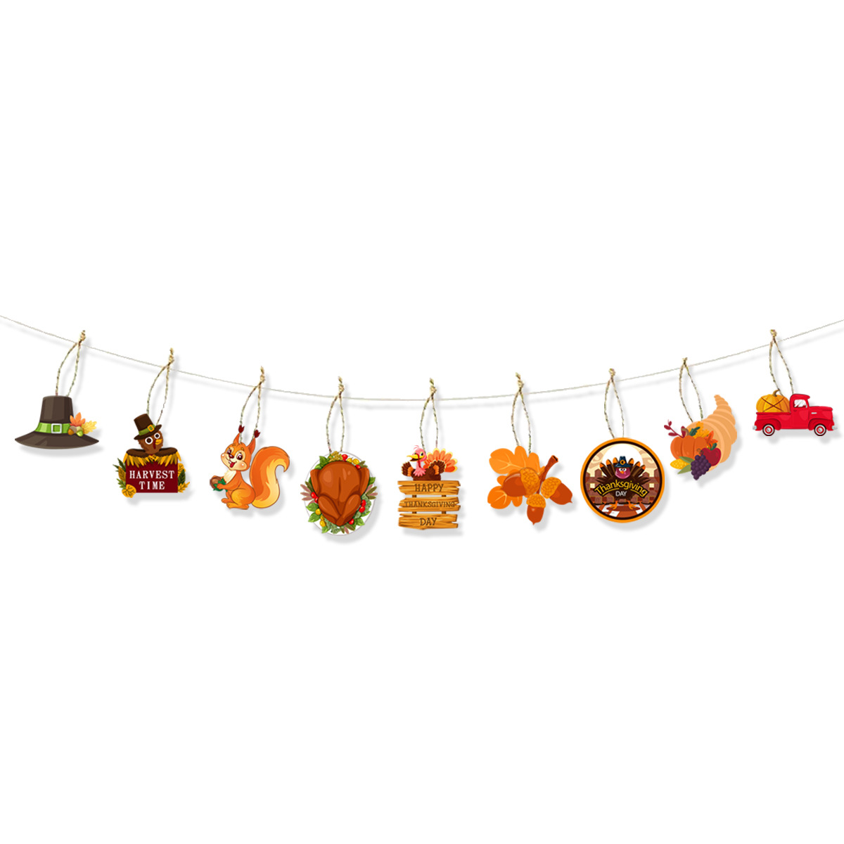 Thanksgiving Deko Kürbis Truthahn Seil Anhänger Herbst Wohndeko Anhänger_voghion.com