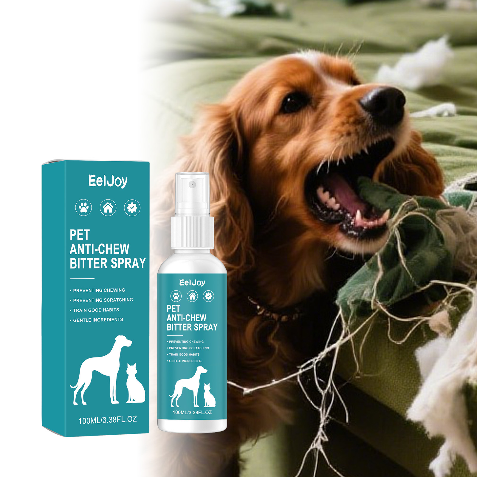 EELJOY 宠物苦味防啃咬喷雾 狗狗专用居家家具防护行为训导用品