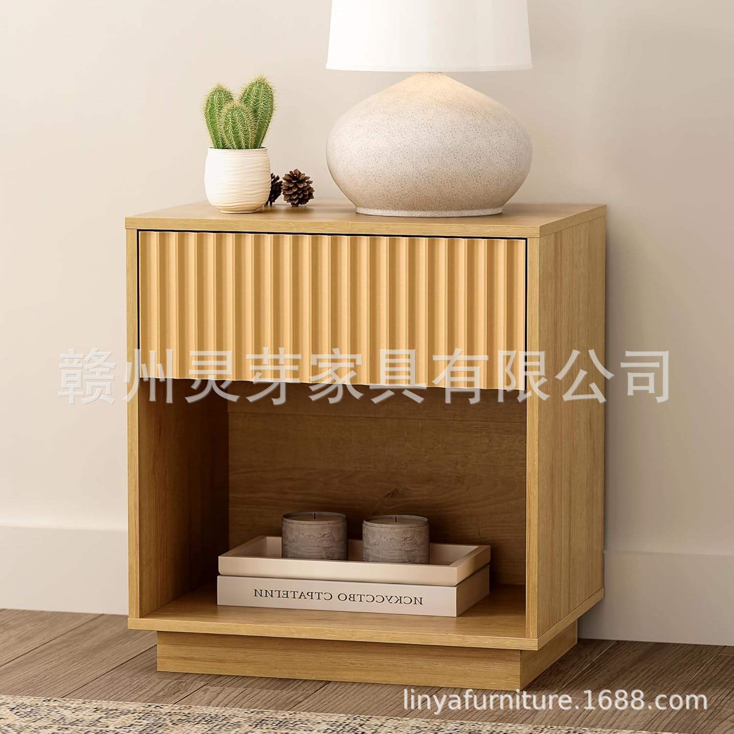 Mesita de noche personalizada transfronteriza con luces LED, recargable, pequeña, sencilla, moderna, para el hogar