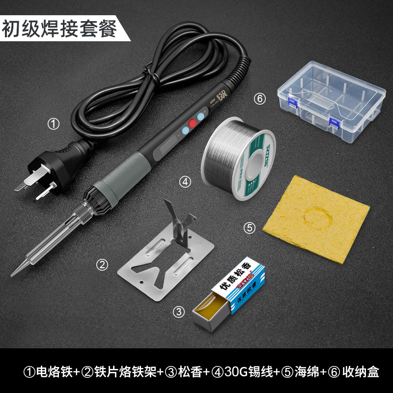 디지털 디스플레이 온도 조절 전기 납땜 인두 (1 차 납땜 패키지)