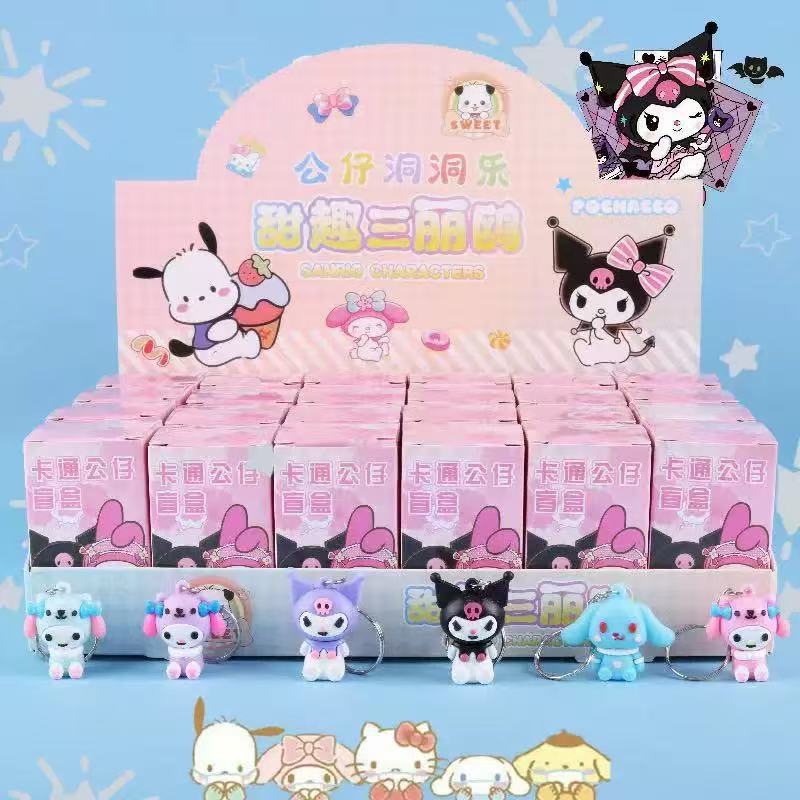 Transfronterizo AI Shan Hai Jing Caja ciega Párate de madera divertido Hombre con zapatos Tiburón Caja ciega 24 Desmontaje y desmontaje de figuras de música Decoración de muñecas