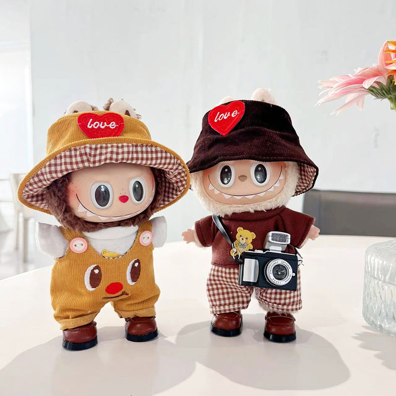 Solo ropa] 17cm colgante Macaron Labubu Labubu Time to chill ropa de muñeco de peluche