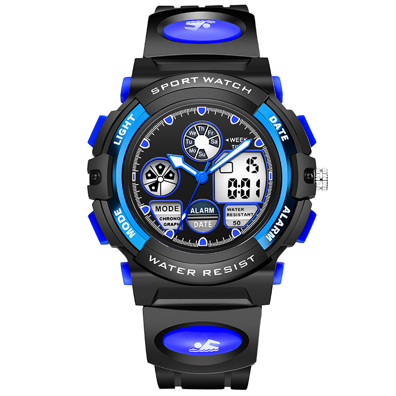 Multi-funcional estudiante de los niños deportes electrónicos reloj de los hombres luminoso impermeable skomei transfronterizo reloj electrónico de cuarzo