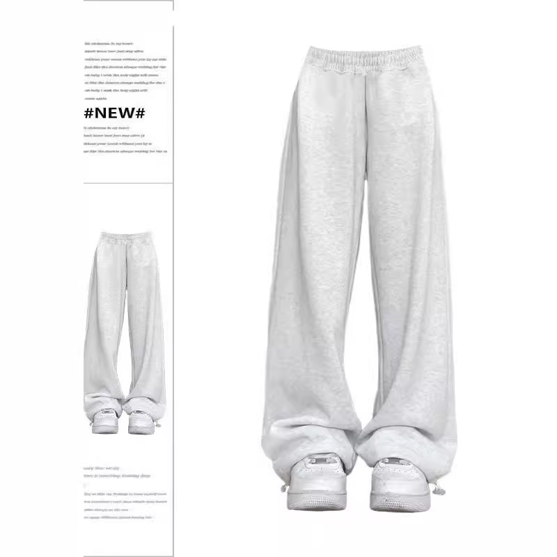 Gray American-Style Women's Sweatpants 2025 Autumn New High Street Loose Wide-Leg Jogger Casual Sweatpants for Women Gray American-Style Women's Sweatpants 2025 Autumn New High Street Loose Wide-Leg Jogger Casual Sweatpants for Women