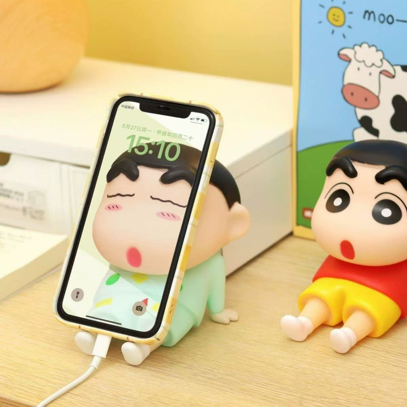 Crayon Shin-chan, ленивая подставка для телефона, кукла, держатель для телефона, фигурка, милое украшение для рабочего стола, модель куклы.