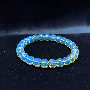 Live Broadcast Blue Amber Bead Bracelet, Domi Blue Amber Bracelet, Chicken Oil Yellow Old Beeswax, Men's and Women's Mexican Amber Single Circle