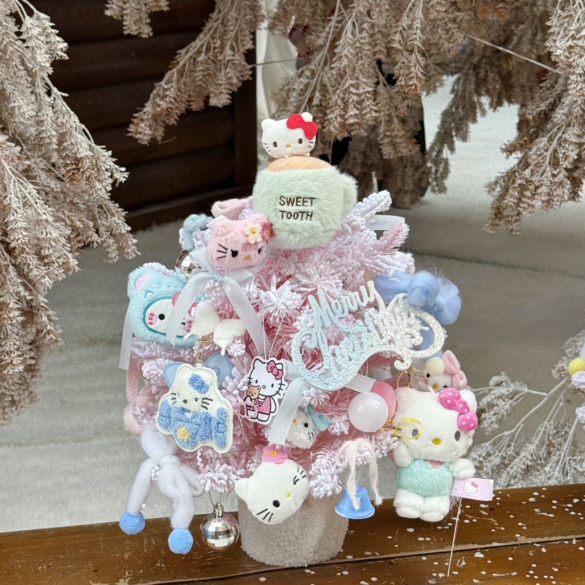 재료 키트 선물 포장 블루 KT 오르골 크리스마스 트리 사이즈 약 50×35cm