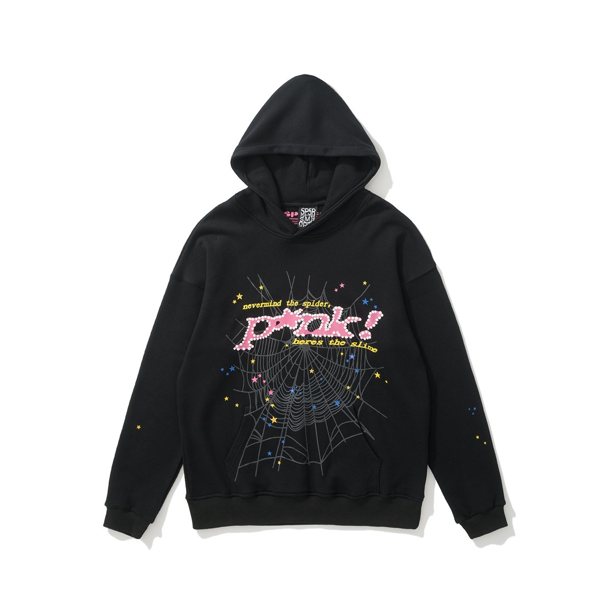sp5der Spider Web Print Hoodie Black