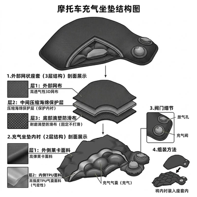 suitable for long-distance riding in summer, Motorcycle cushion