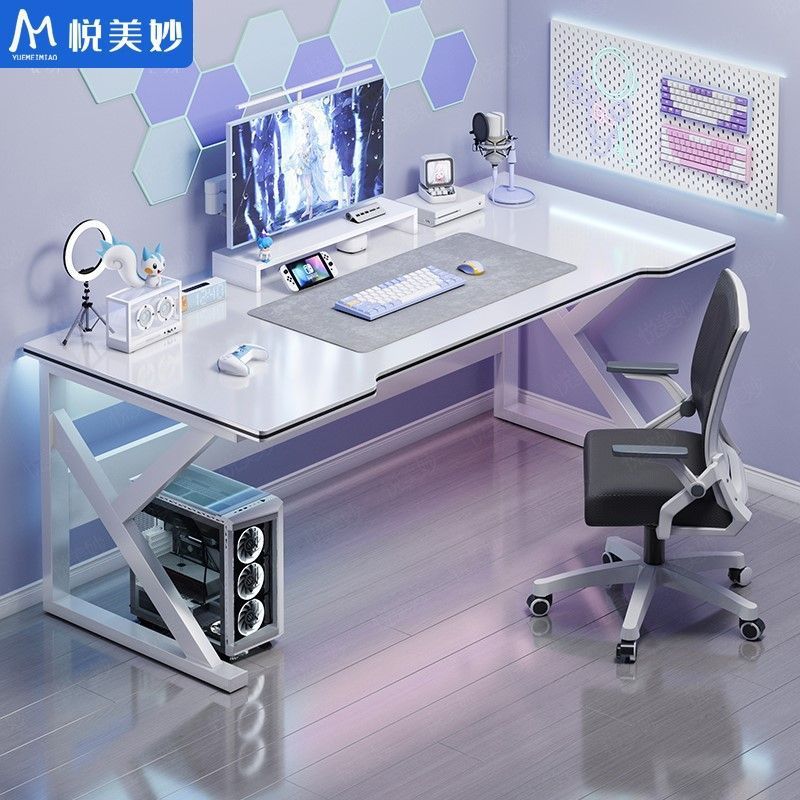 Computer Desk for Home Use, Desktop Office Desk, Bedroom Gaming and E-Sports Table, Simple Student Study and Writing Desk