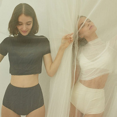 新款黑白純色分體短袖三角褲保守時尚泳裝女士兩件套顯瘦廠家直發