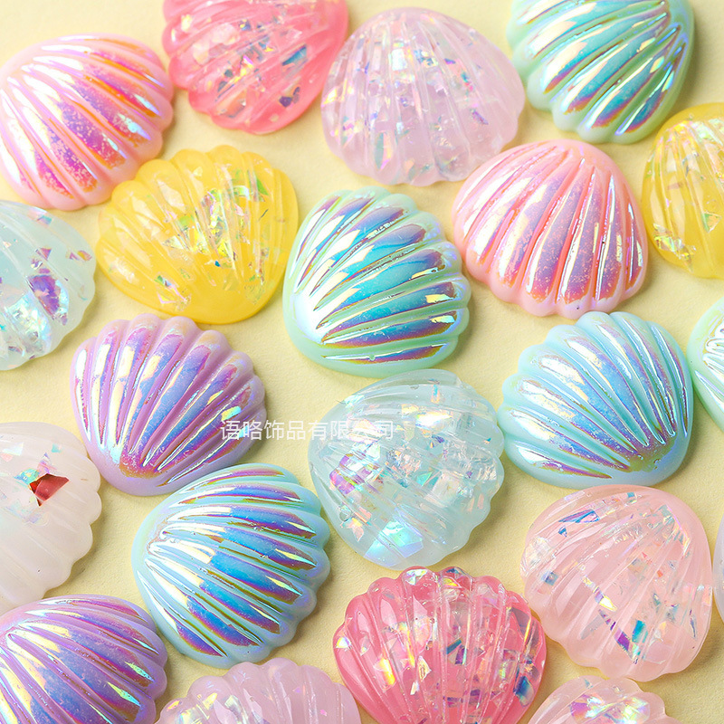 Colorful Shell Diy Resin Jewelry Cream Glue Handmade Marine Miniature...