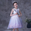 Summer white small princess costume sleevless, sleevless dress for princess, “Frozen”, western style