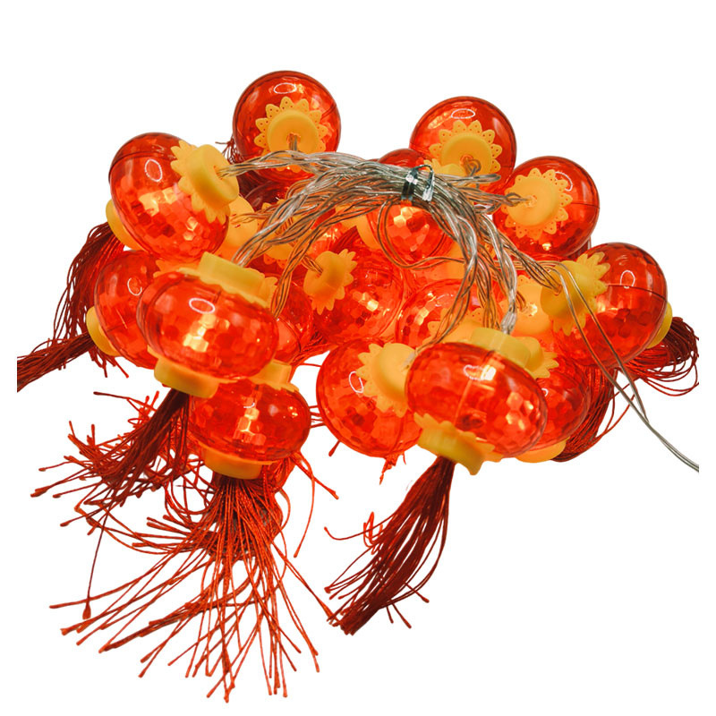 Día de Año Nuevo de primavera linterna roja lámpara decorativa luz de atmósfera solar lámpara colgante al aire libre lámpara decorativa de habitación LED lámpara de color
