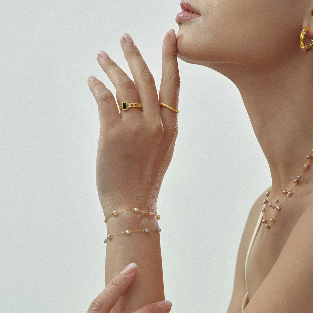 Collar de perlas de agua dulce ligero de lujo natural, calidad rara, collar rosa sin marcas, conjunto áspero en stock para mujeres