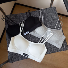 美式时尚字母运动风文胸小方领美背无钢圈舒适百搭透气内衣8098