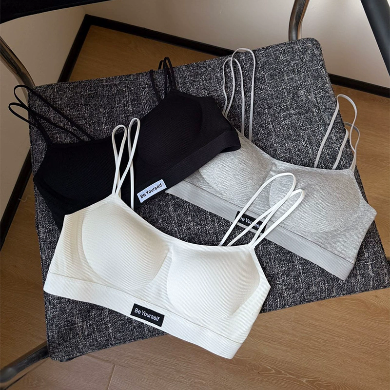 Американский модный алфавит спортивный стиль бюстгальтер маленький квадратный воротник красивая спина без стального кольца удобный универсальный дышащий нижнее белье 8098
