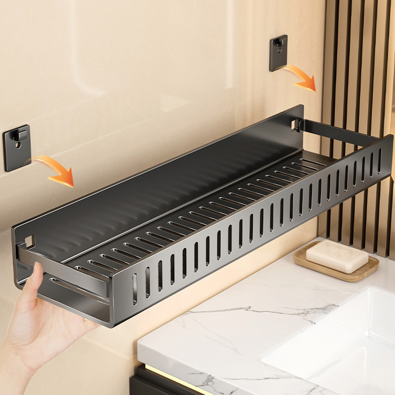 Bathroom Storage Rack Bathroom Hotel Punch-Free Washbasin Wall-Mounted Wall-Mounted Bathroom Toilet Storage Rack