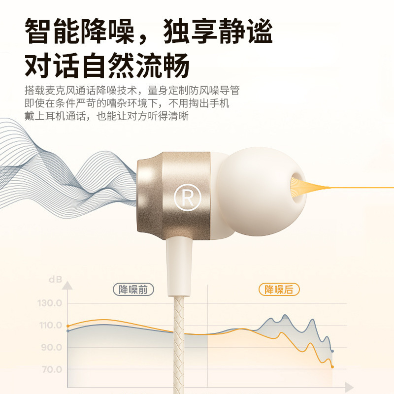 オリジナルゲーミングヘッドセット有線インイヤー高品質ノイズリダクションタイプ C ラウンドポート Huawei 社 iqoo Xiaomi に適しています|undefined