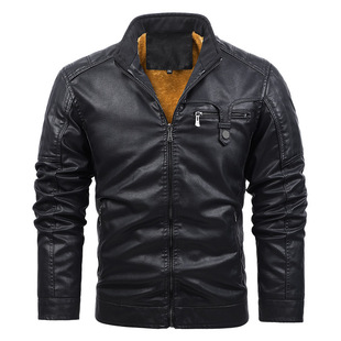 European Size Cross-Border Supply Amazon Ebay Wish European and American Pu Leather Jacket Men's Jacket 2188