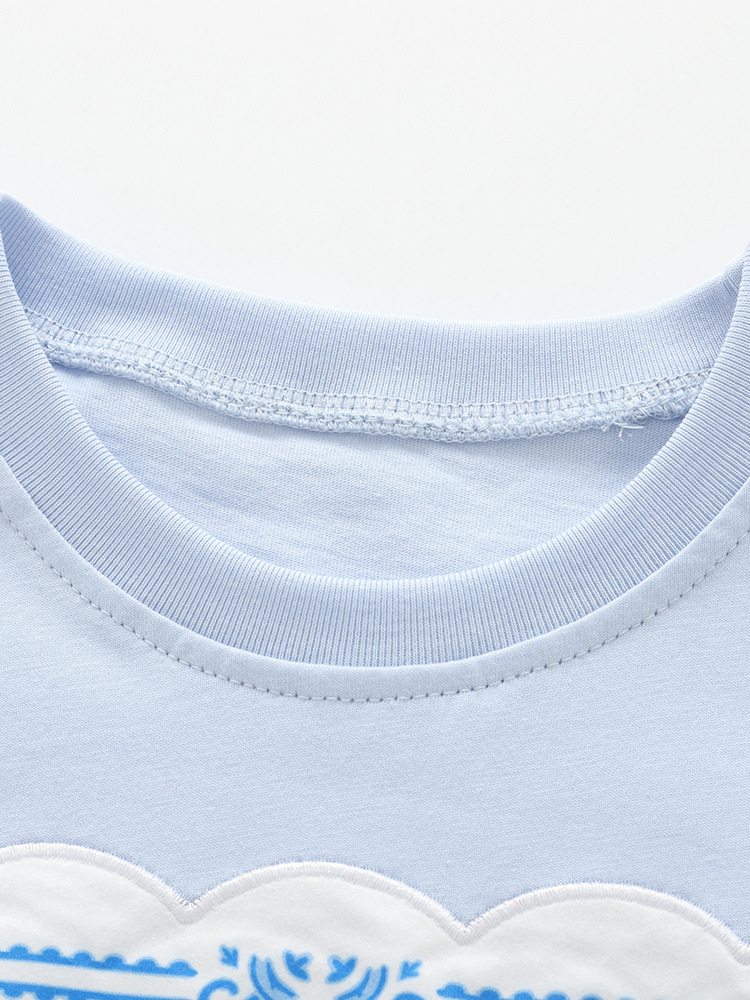 Malwee transfronterizo niñas dos piezas set de verano nuevo lindo pequeño cuello redondo pantalones de cuadrícula para niños europeos y estadounidenses