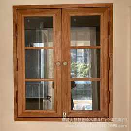 老榆木窗户复古室内折叠窗户民宿商铺木门窗复古庭院店铺推拉门窗