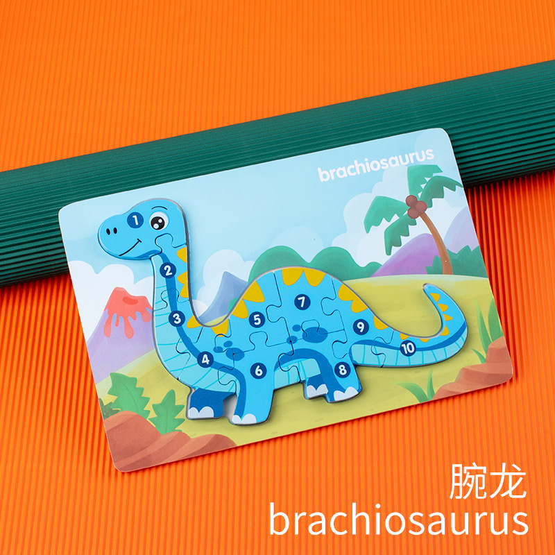 Iluminación niños 3D hebilla tridimensional rompecabezas educación temprana tráfico rompecabezas de madera bebé juguetes educativos de madera al por mayor
