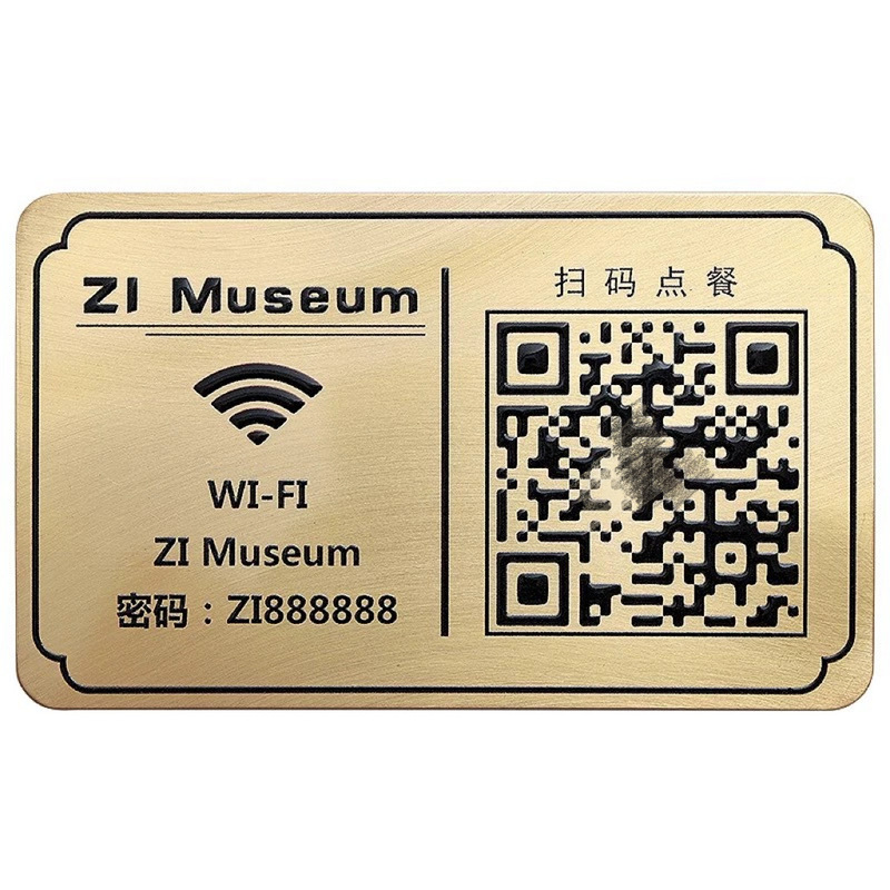 カスタマイズされたデスクトップ QR コード注文表示カード支払いコードバーステンレス鋼スキャンコード注文テーブルカードロゴ|undefined