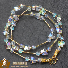 泰国佛牌链镀彩多彩蝴蝶钻面佛牌绳独爱追绳专用超闪水晶佛牌项链