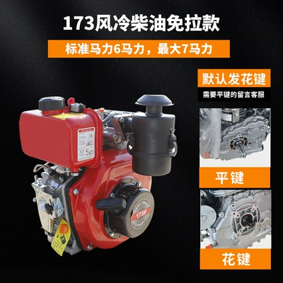 Changzhou Diesel Engine Single-Cylinder Avtomobil mühərrikləri - 173-air-cooled-diesel-pull-start-free-model