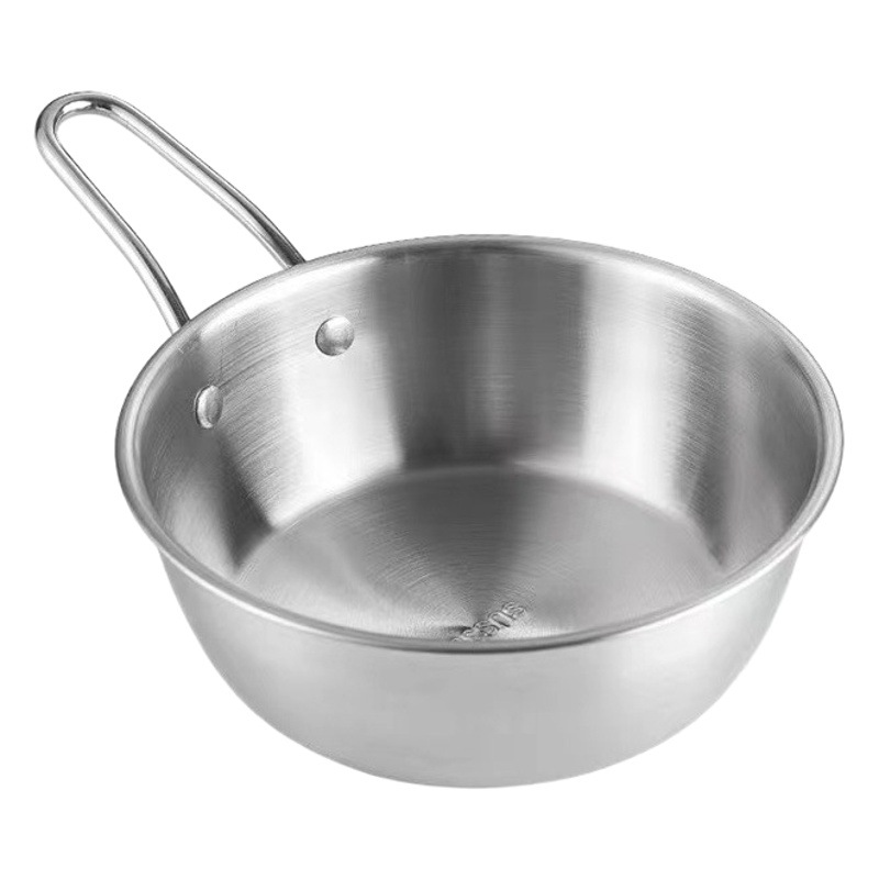 304 tazón de vino de arroz coreano de acero inoxidable ensaladera tazón de arroz dorado con mango restaurante de comida coreana restaurante condimento tazón