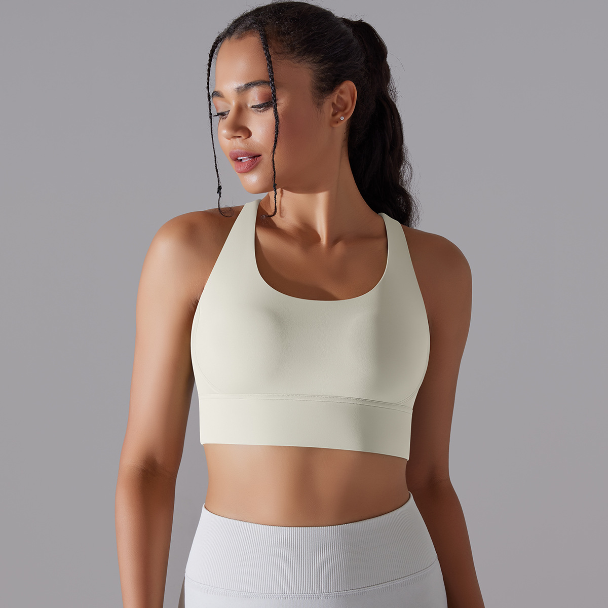 127g Weight Sleeveless Sleeve Length Nylon, Spandex Fabric Type Short Top Length Halter Crisscross Tank Tops Type Fitness, Yoga Occasion U Neck Neckline Solid Color Pattern Sports Style Sports Solid Color Nylon Spandex U Neck Active Tops Halter Crisscross Tank 154