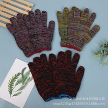 手套均码宏丰棉纱线手套针织手部防护工地干活修理花耐磨工作通用