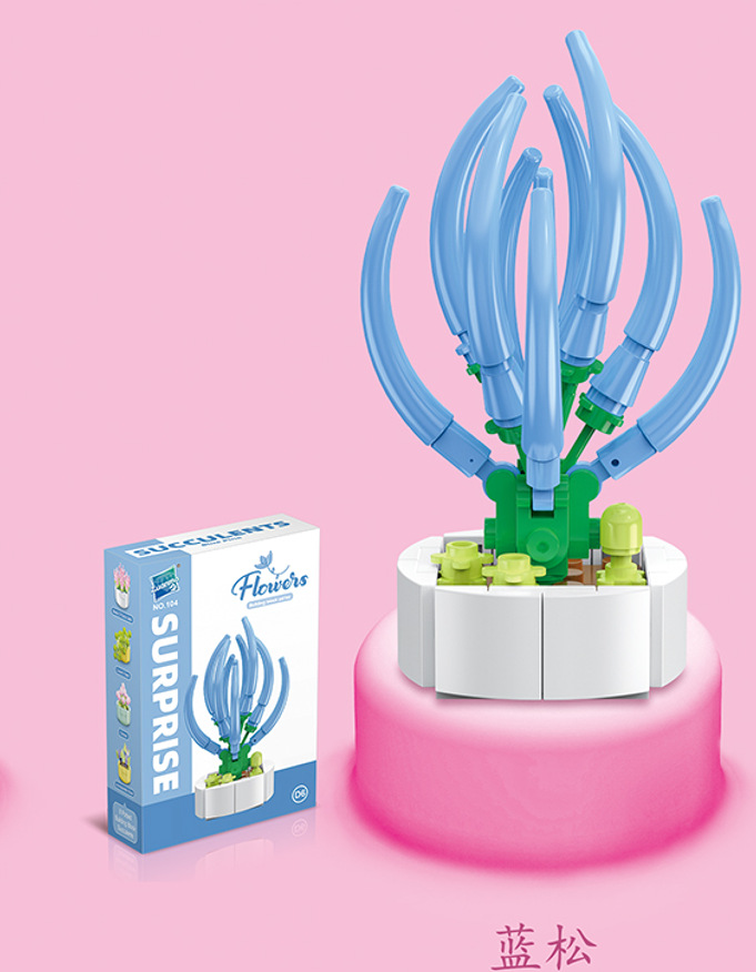 Diamante caballo bloques de construcción flor suculenta olla creativa ramo decoración compatible con Lego niños pequeñas partículas ensambladas juguetes al por mayor