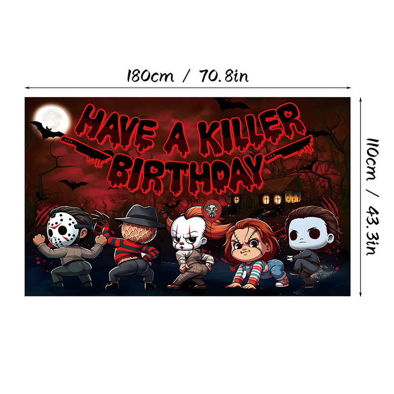クロスボーダーアマゾンホームプリントハロウィン背景布高精細印刷雰囲気装飾背景布ポリエステル|undefined