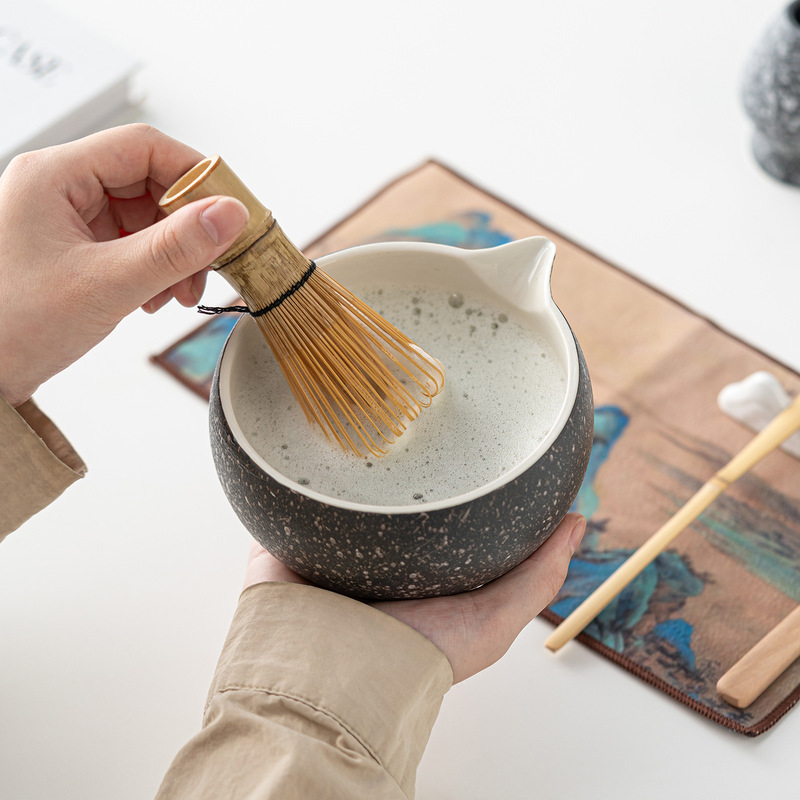 跨境专供茶筅抹茶刷百本立茶筅立组合宋代点茶抹茶打茶器工具套装|undefined
