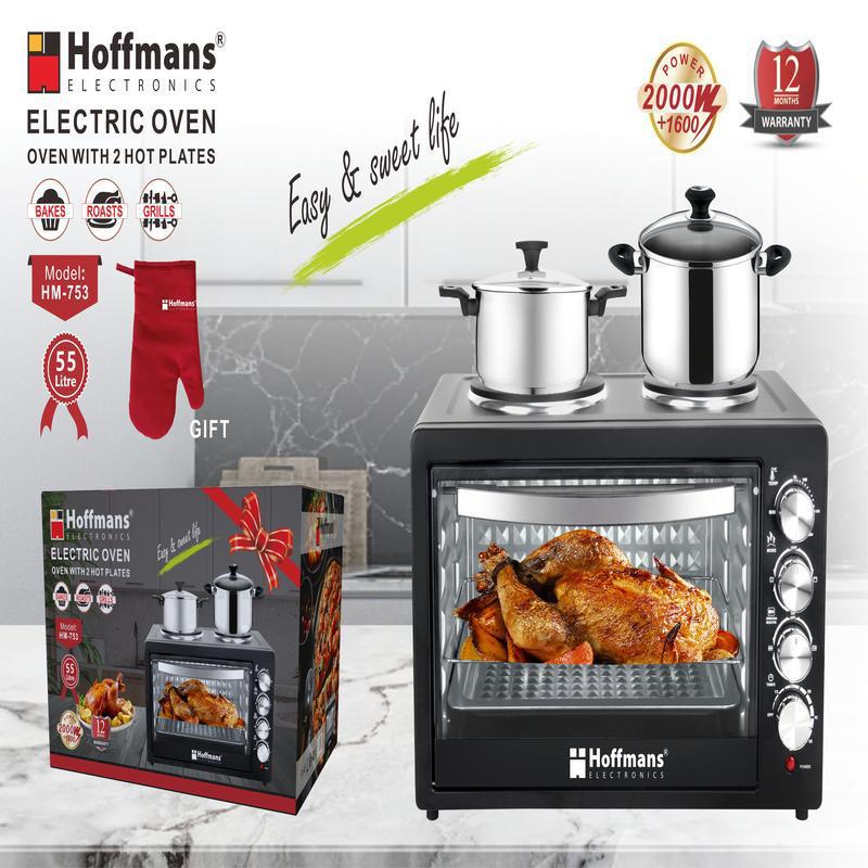 Export Hoffmans Electric Oven 75355L Electirc Ovenwith 2 Hot Plates