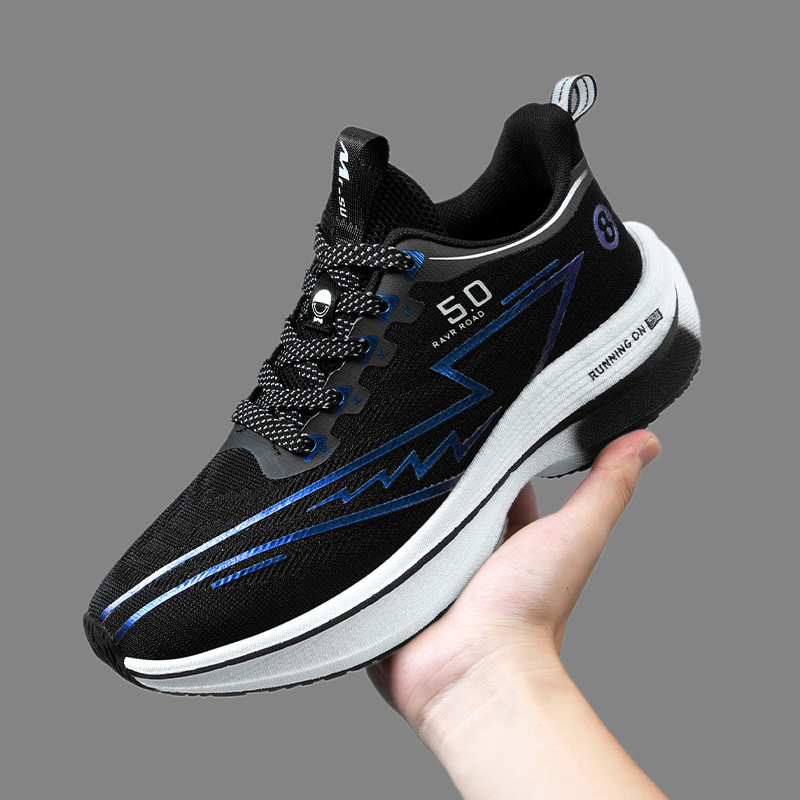 Giày chạy bộ thể thao unisex cổ thấp, đế MD giảm chấn, thân lưới thoáng khí, buộc dây — X3 Bình Minh, X3 Hắc Diệu Thạch, X3 hương cỏ xanh, X5 màn đêm chi tiết 13