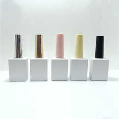 Manufacturer 10ml spray white square nail polish empty bottles for nail polish, nail polish cap brush