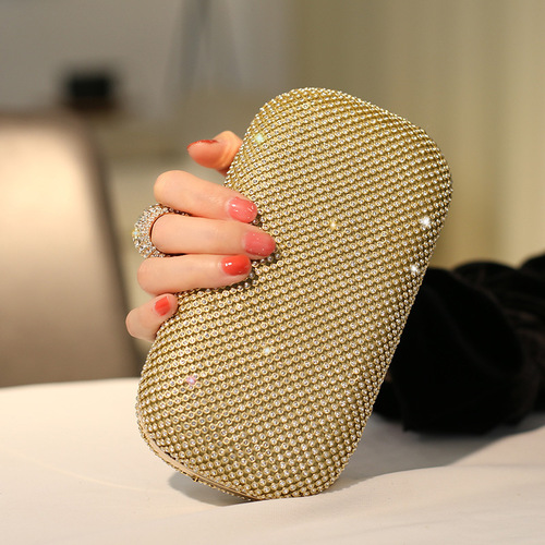 Cross-border 2024 new model diamond-encrusted evening bag rhinestone clutch bag socialite dress evening bag temperament ladies clutch bag
