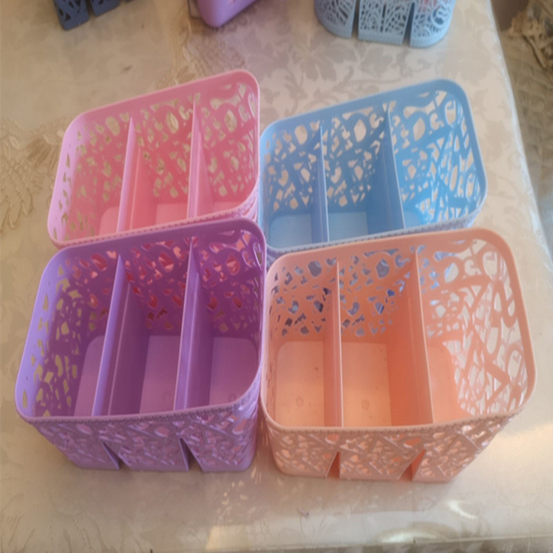 Cesta de almacenamiento de plástico creativo Baño de escritorio cosméticos organización cesta de almacenamiento cesta pequeña cesta caja de almacenamiento de cocina