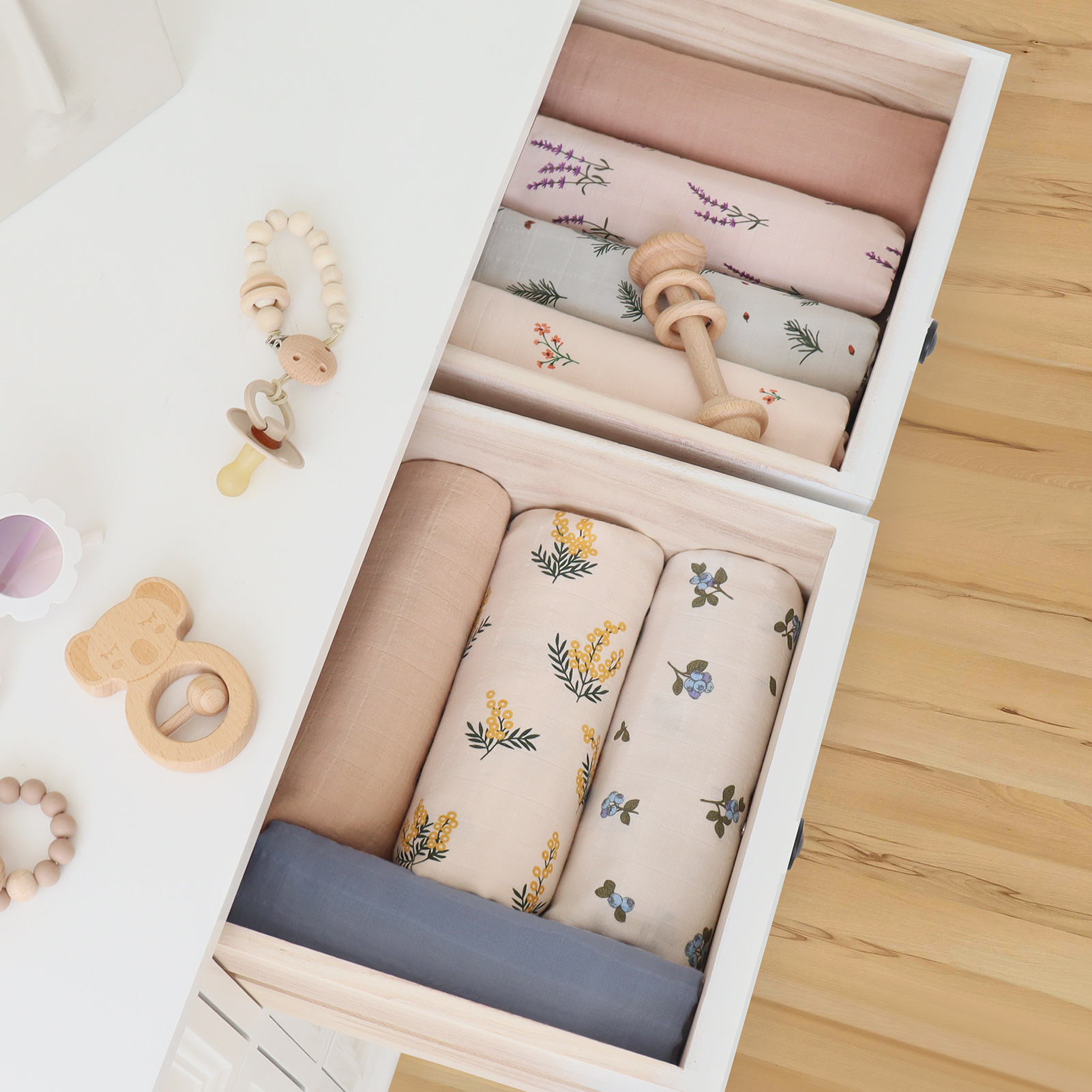 Title 2, Saf Pamuklu Çift Kat Gazlı Bebek Kundak Battani...