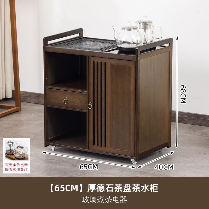 [두꺼운 접시] 길이 65cm의 돌차 트레이가 있는 단일 문 - 차 제조 기기