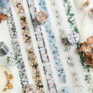 Momo Pet Tape Paper Ink Mark Series Watercolor Splash Ink Style Versatile Waterproof Material DIY Decorative Stickers