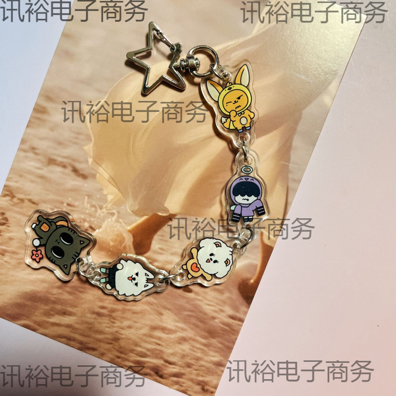 A Bunch of Double-Sided Peripheral Rizze Acrylic Keychains Doorman New Cartoon Zb1 Cute Other Bulk