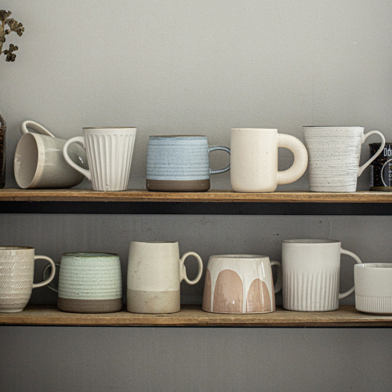 Tazas simples y elegantes, grandes colecciones, tazas de cerámica de estilo retro, tazas de té caseras, tazas de agua de alto valor, tazas de café, tazas al por mayor