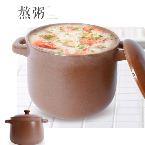 Special earthen casserole flat unglazed healthy pot household gas cooking porridge and stew pregnant women soup earthen casserole porridge pot
