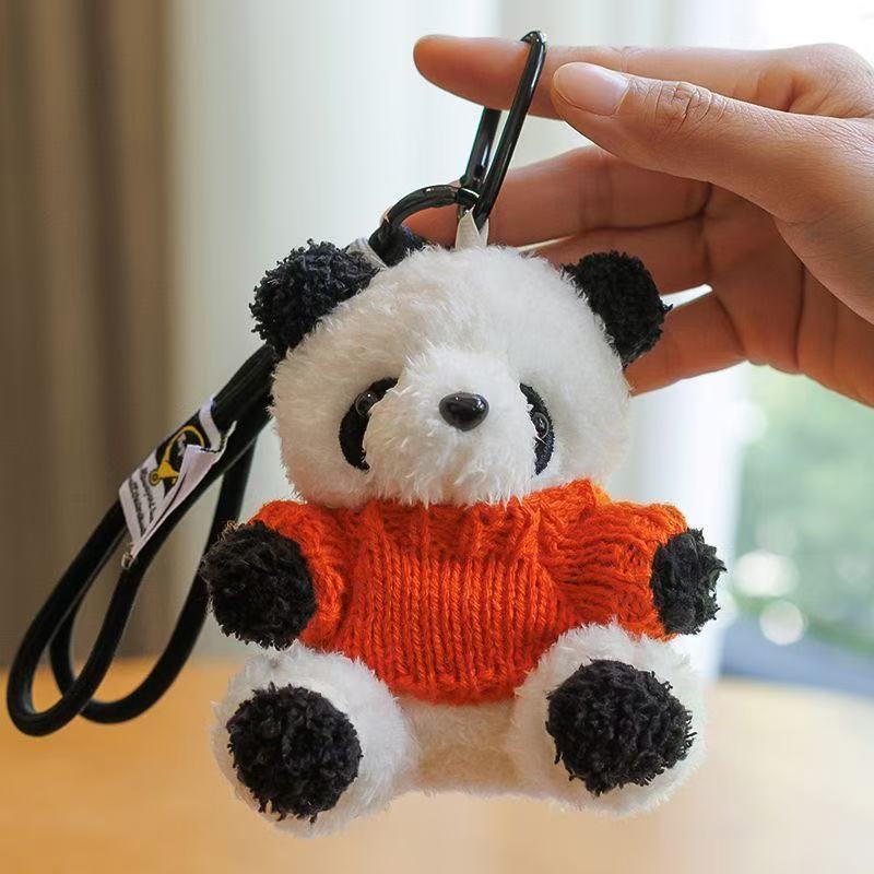 Cute panda gigante muñeca colgante logotipo impreso regalo de graduación sombrero médico panda muñeca evento regalo de promoción