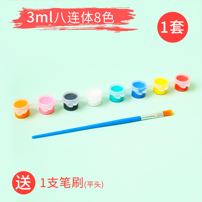 Pintura acrílica bricolaje para niños pintura de seis partes pintura al por mayor pintura de pincel jardín de infantes pintada a mano graffiti